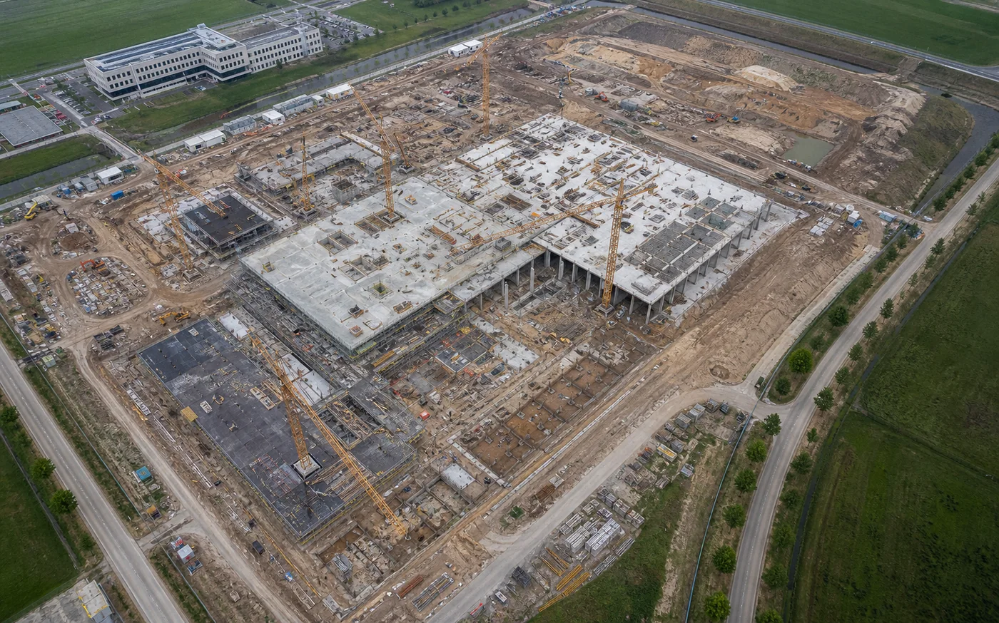 Demonstration aerial construction progress documentation