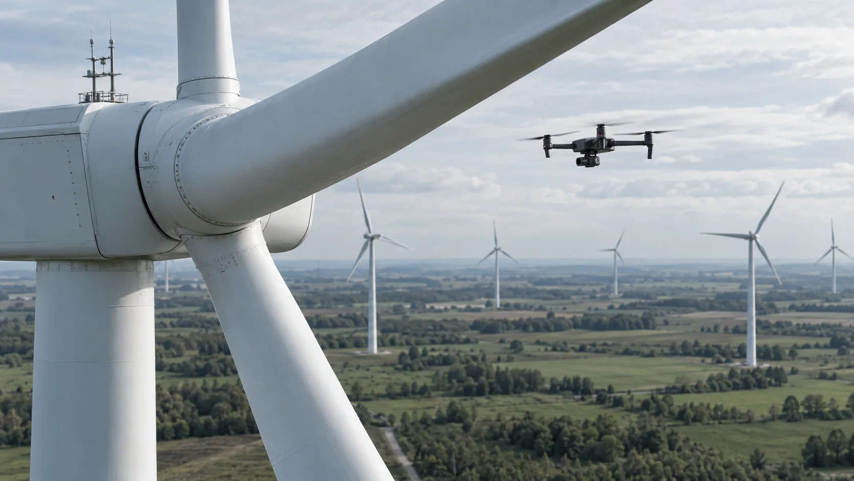 Demonstration drone inspection of a wind turbine blade